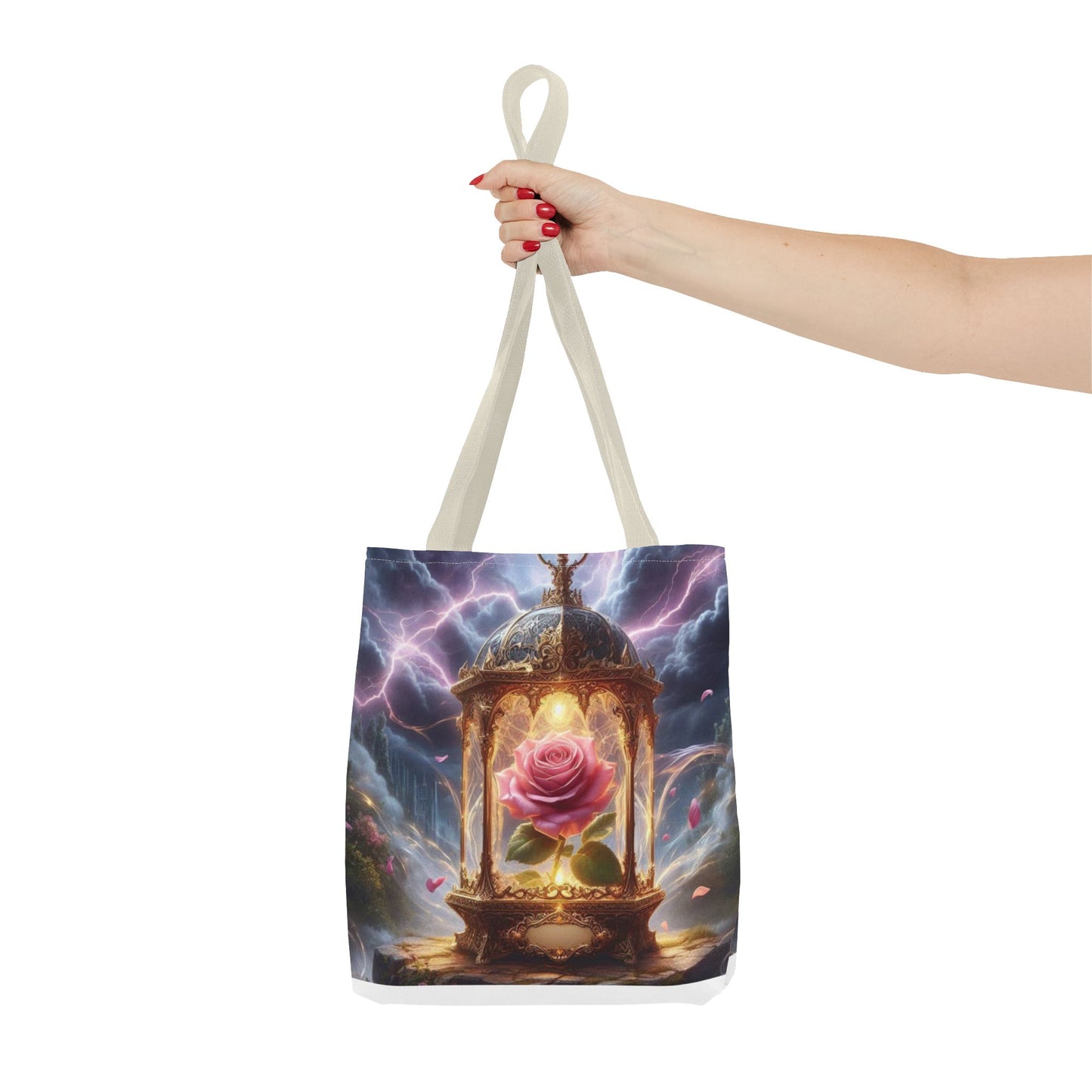 Enchanted Rose Tote Bag - Magical Fairy Tale Inspired Reusable Shopping Bag