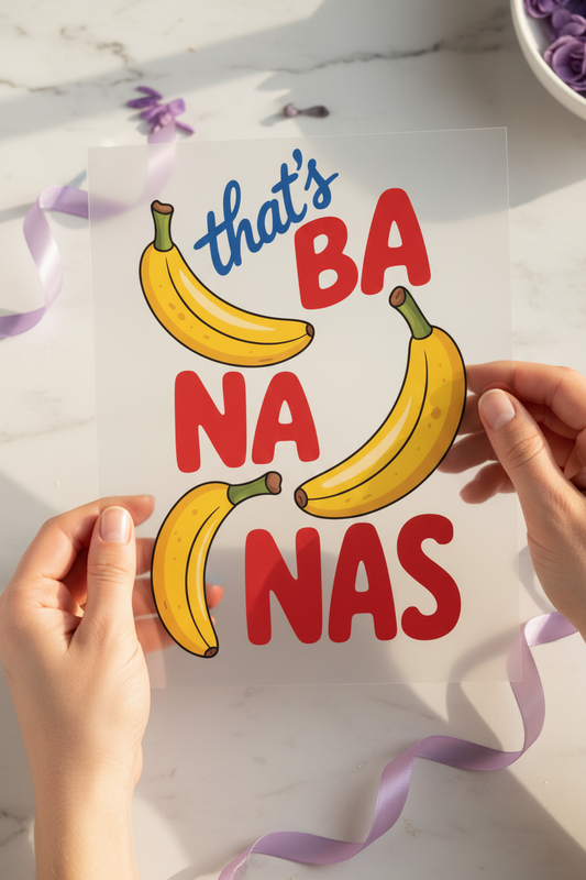 That's Bananas Handmade individual product photo included in the Funny & Relatable Volume 2 five-pack DTF transfer bundle