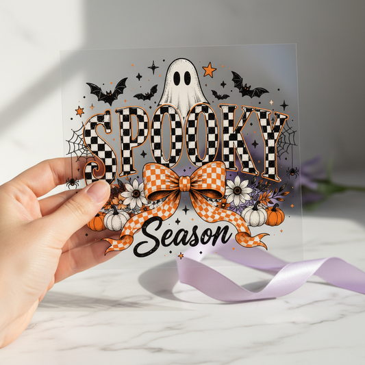 Spooky Season Handmade individual product photo included in the Halloween Volume 1 five-pack DTF transfer bundle