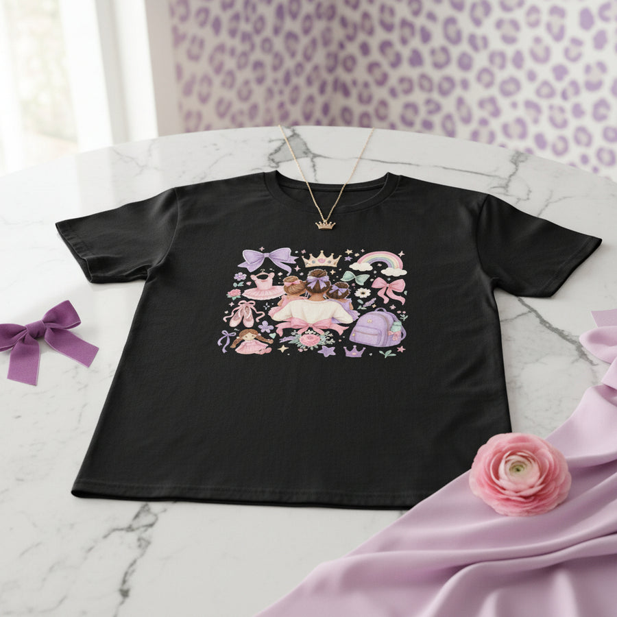 Ballet Mom Handmade Gift-Ready Unisex Graphic T-Shirt showing ballet mom shirt artwork with made to order, gift for her, graphic shirt, product image 5