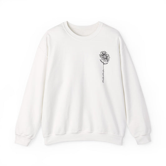 Minimalist Sunflower "Mama" Sweatshirt - Sweet and Simple Mother's Day Gift
