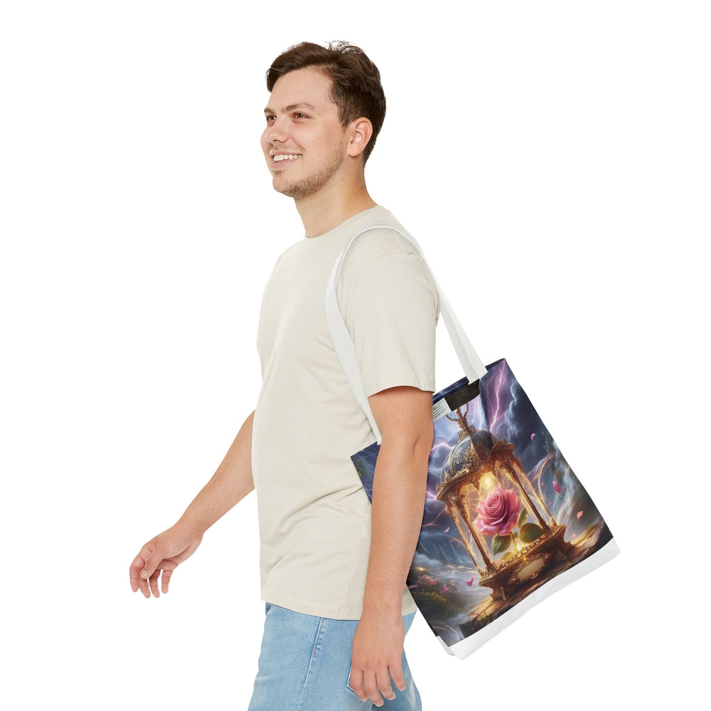 Enchanted Rose Tote Bag - Magical Fairy Tale Inspired Reusable Shopping Bag