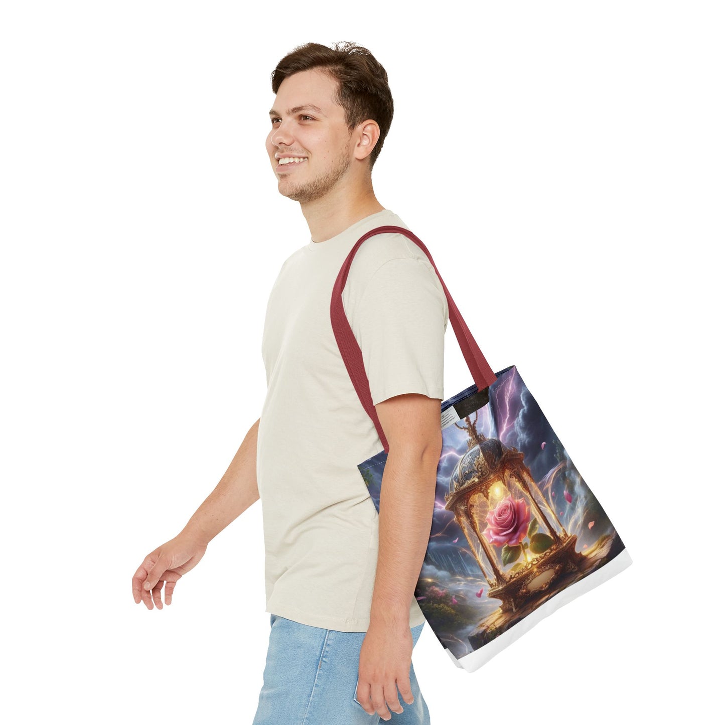 Enchanted Rose Tote Bag - Magical Fairy Tale Inspired Reusable Shopping Bag