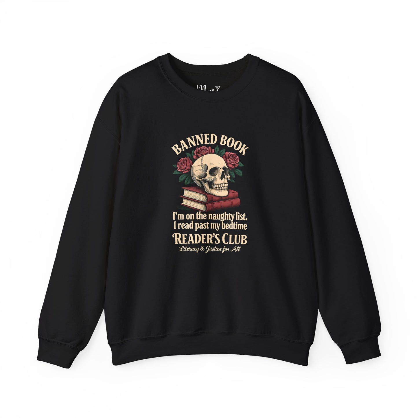 Banned Book Crewneck Sweatshirt, Naughty List Reader Sweater, Anti-Censorship Sweater, Book Lover Gift, Dark Academia Sweater, Gothic Style