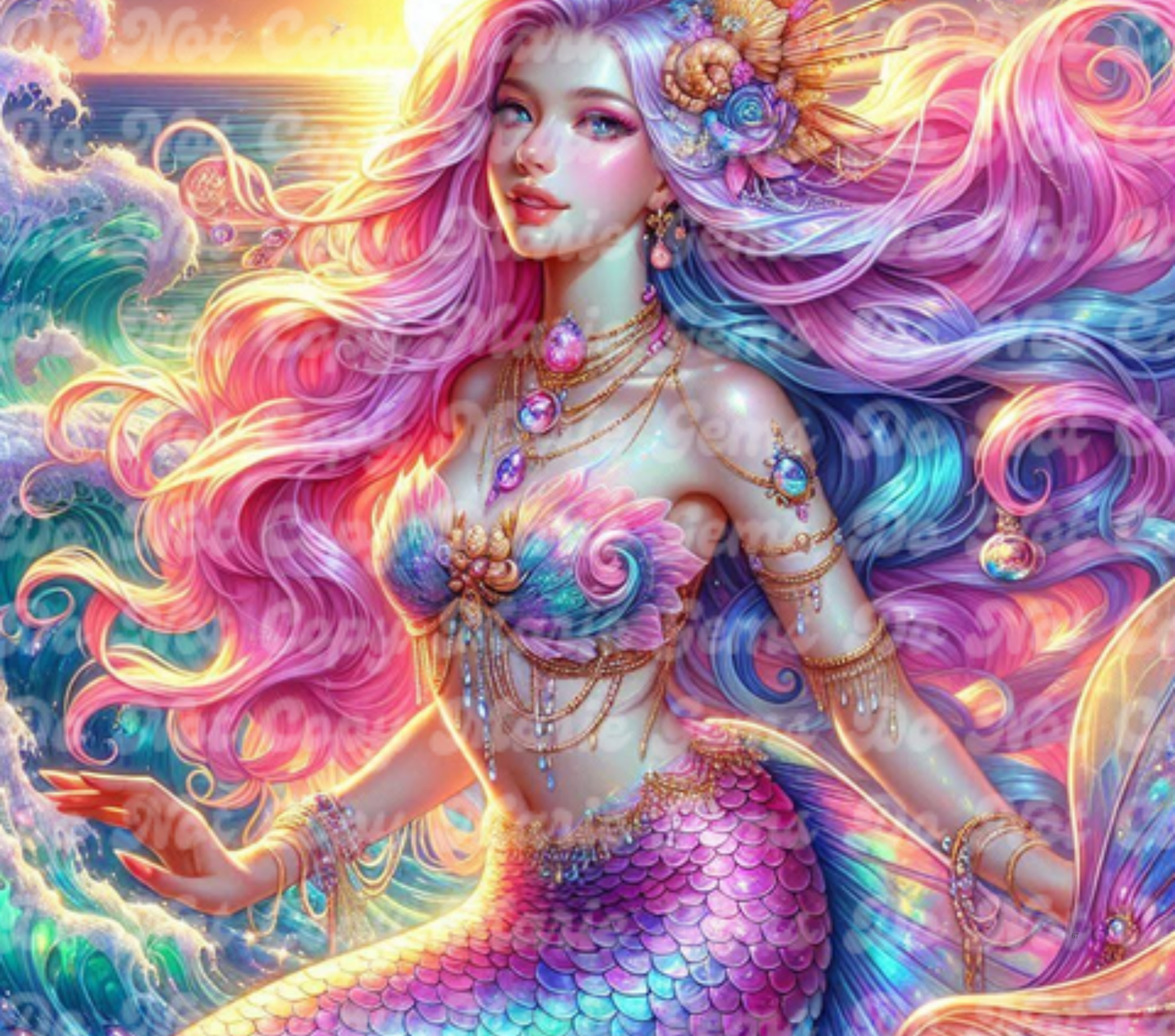 Radiant Rainbow Mermaid Tumblers | Pastel Ocean Art Drinkware | Fantasy Aesthetic Gift