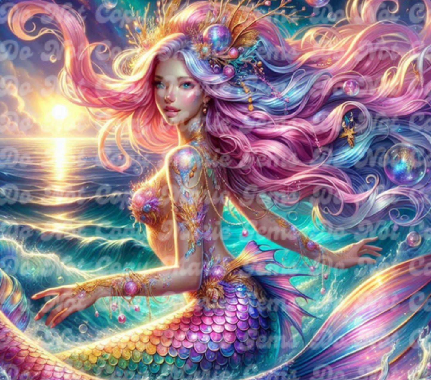 Radiant Rainbow Mermaid Tumblers | Pastel Ocean Art Drinkware | Fantasy Aesthetic Gift