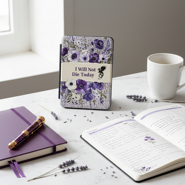 Purple Dragon Handmade 7-Inch Kindle Paperwhite Case showing purple dragon kindle case artwork with purple dragon kindle case, fantasy book lover gift, personalized kindle case