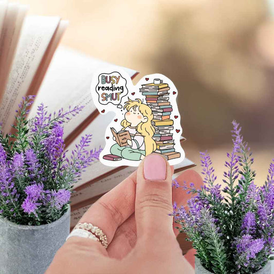 Busy Reading Smut Sticker | Book Worm Kindle Sticker | Spicy Book Club Smut Books | Booktok Smutty Romance Book Lover