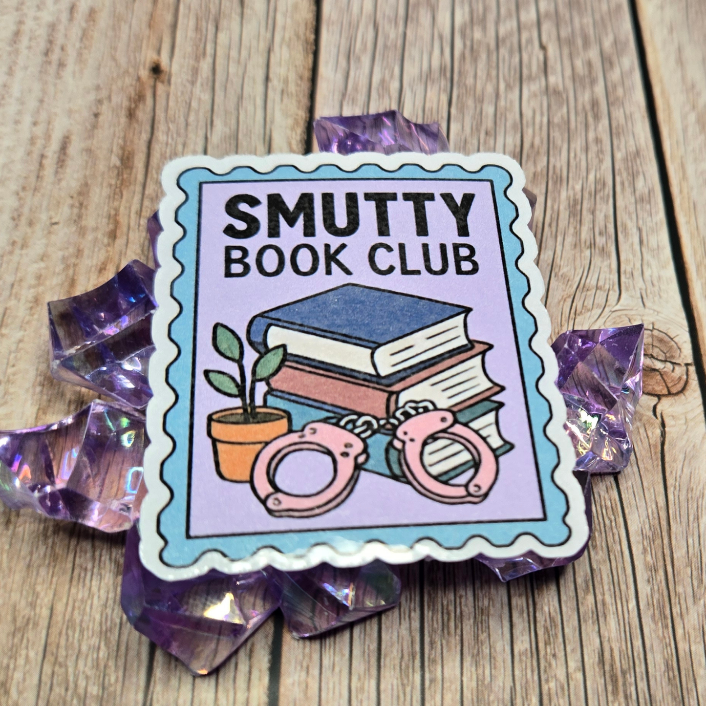 Smutty Book Club Sticker - Spicy Romance Reader & Adult Fiction Enthusiast Decal - Playful Bookish Art