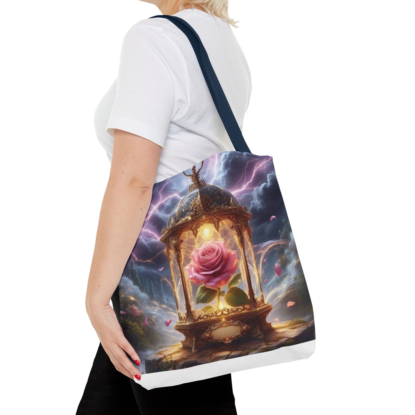 Enchanted Rose Tote Bag - Magical Fairy Tale Inspired Reusable Shopping Bag