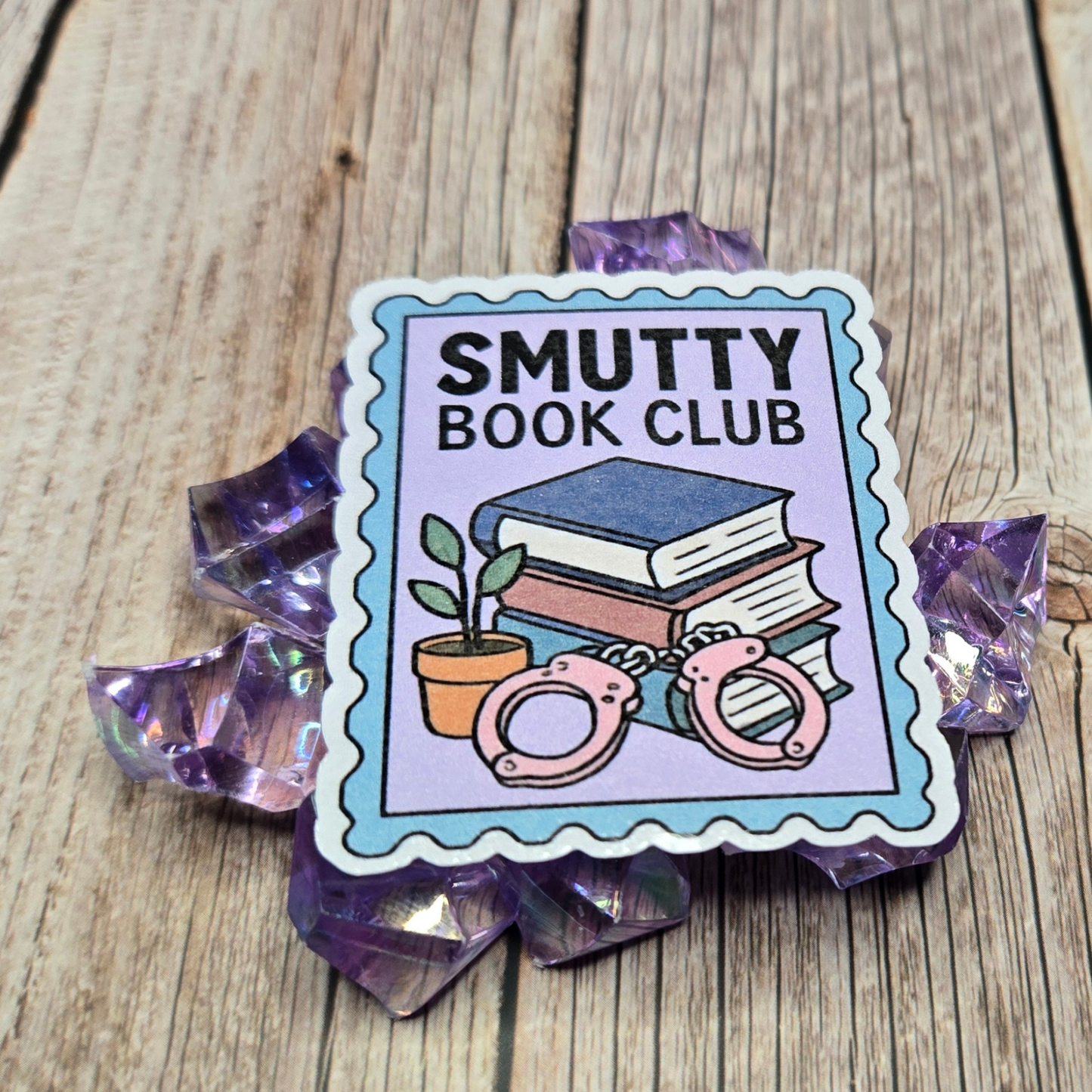 Smutty Book Club Sticker - Spicy Romance Reader & Adult Fiction Enthusiast Decal - Playful Bookish Art