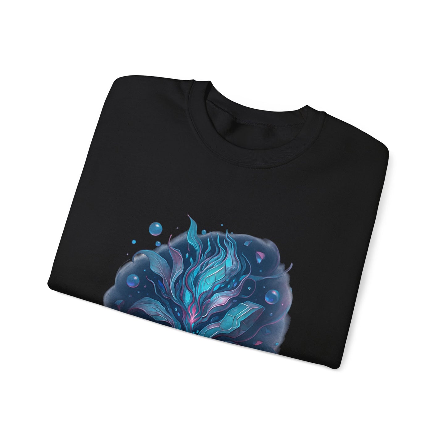 Fantasy Abstract Galaxy Leaf Sweatshirt – Trippy Cosmic Art Crewneck, Psychedelic Plant Pullover, Vaporwave Aesthetic Shirt