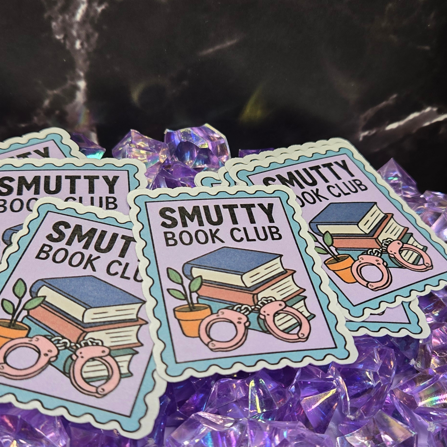 Smutty Book Club Sticker - Spicy Romance Reader & Adult Fiction Enthusiast Decal - Playful Bookish Art