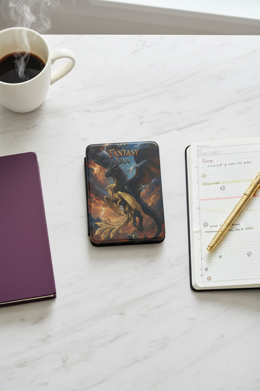 My Fantasy Dragon Handmade 7-Inch Kindle Paperwhite Case showing stunning dragon-inspired artwork, this Kindle cover is, product image 3