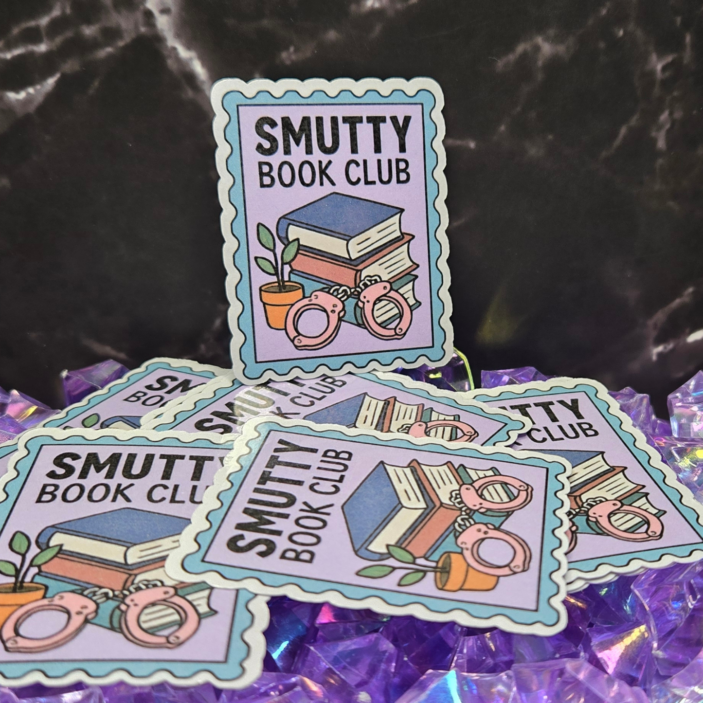 Smutty Book Club Sticker - Spicy Romance Reader & Adult Fiction Enthusiast Decal - Playful Bookish Art