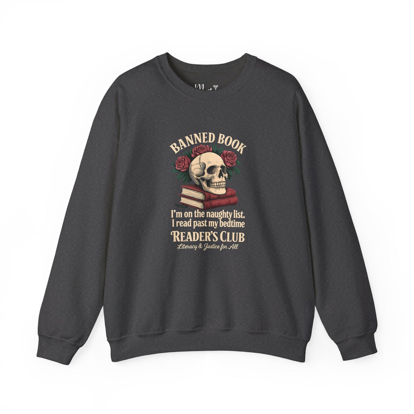 Banned Book Crewneck Sweatshirt, Naughty List Reader Sweater, Anti-Censorship Sweater, Book Lover Gift, Dark Academia Sweater, Gothic Style