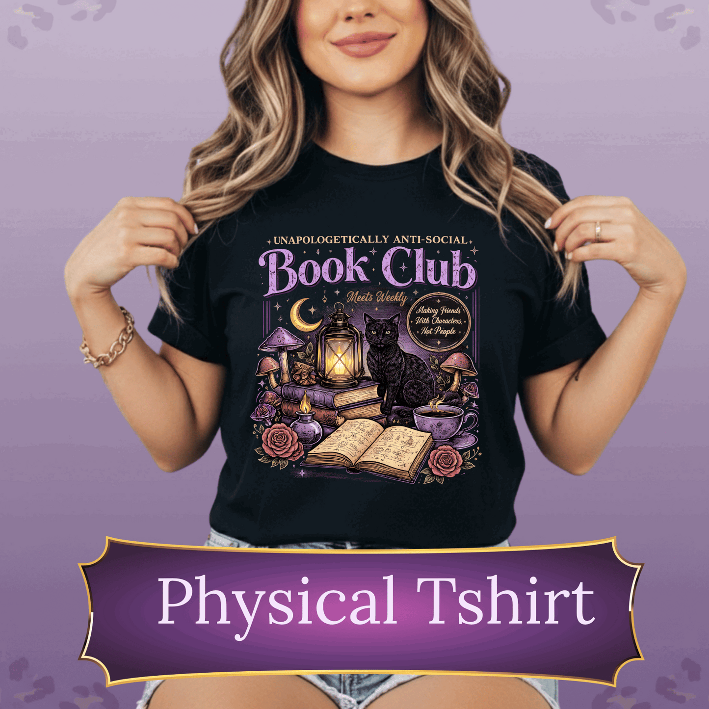 Anti Social Book Club T-Shirt | Introvert Reader Tee | Funny Book Lover Shirt