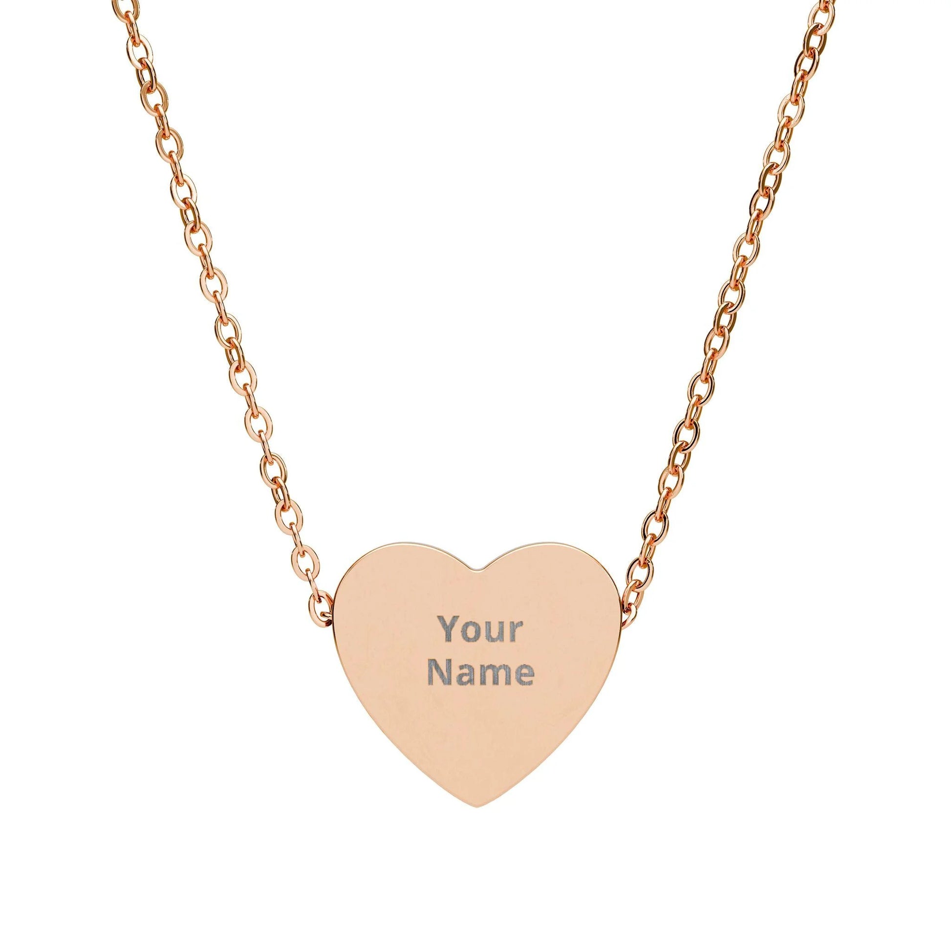 Engravable Heart Necklace — Personalized Name Pendant Gift by Printify