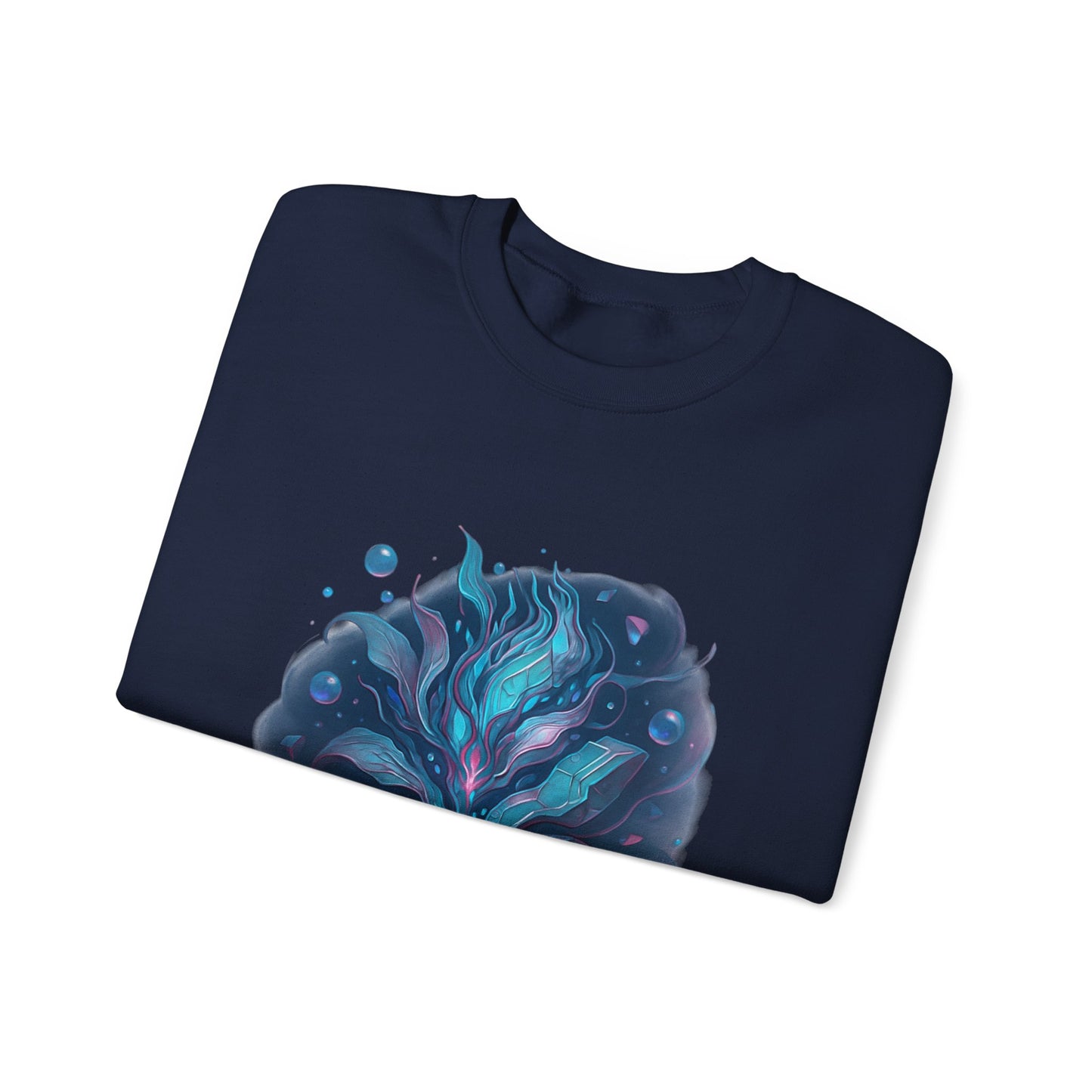 Fantasy Abstract Galaxy Leaf Sweatshirt – Trippy Cosmic Art Crewneck, Psychedelic Plant Pullover, Vaporwave Aesthetic Shirt
