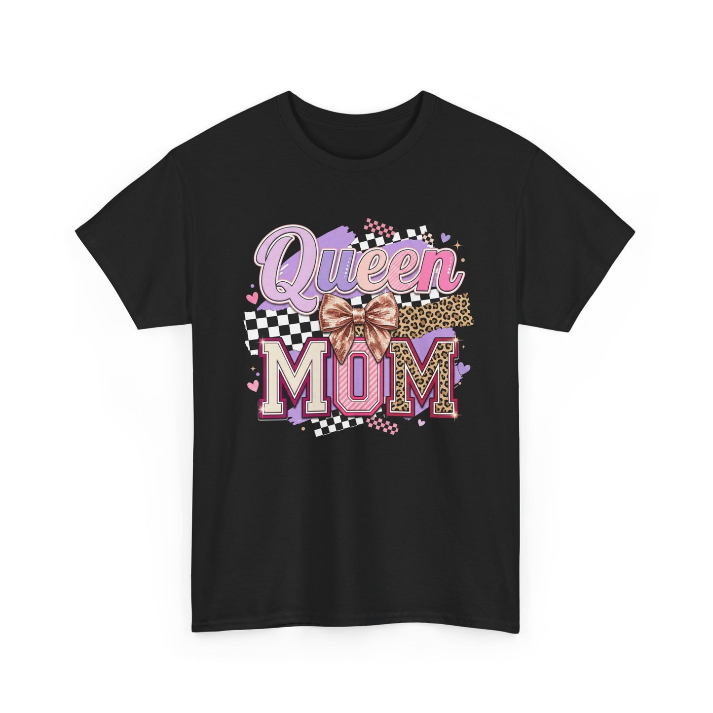 Queen Mom T-Shirt | Leopard Retro Mom Tee | Mother’s Day Gift Shirt