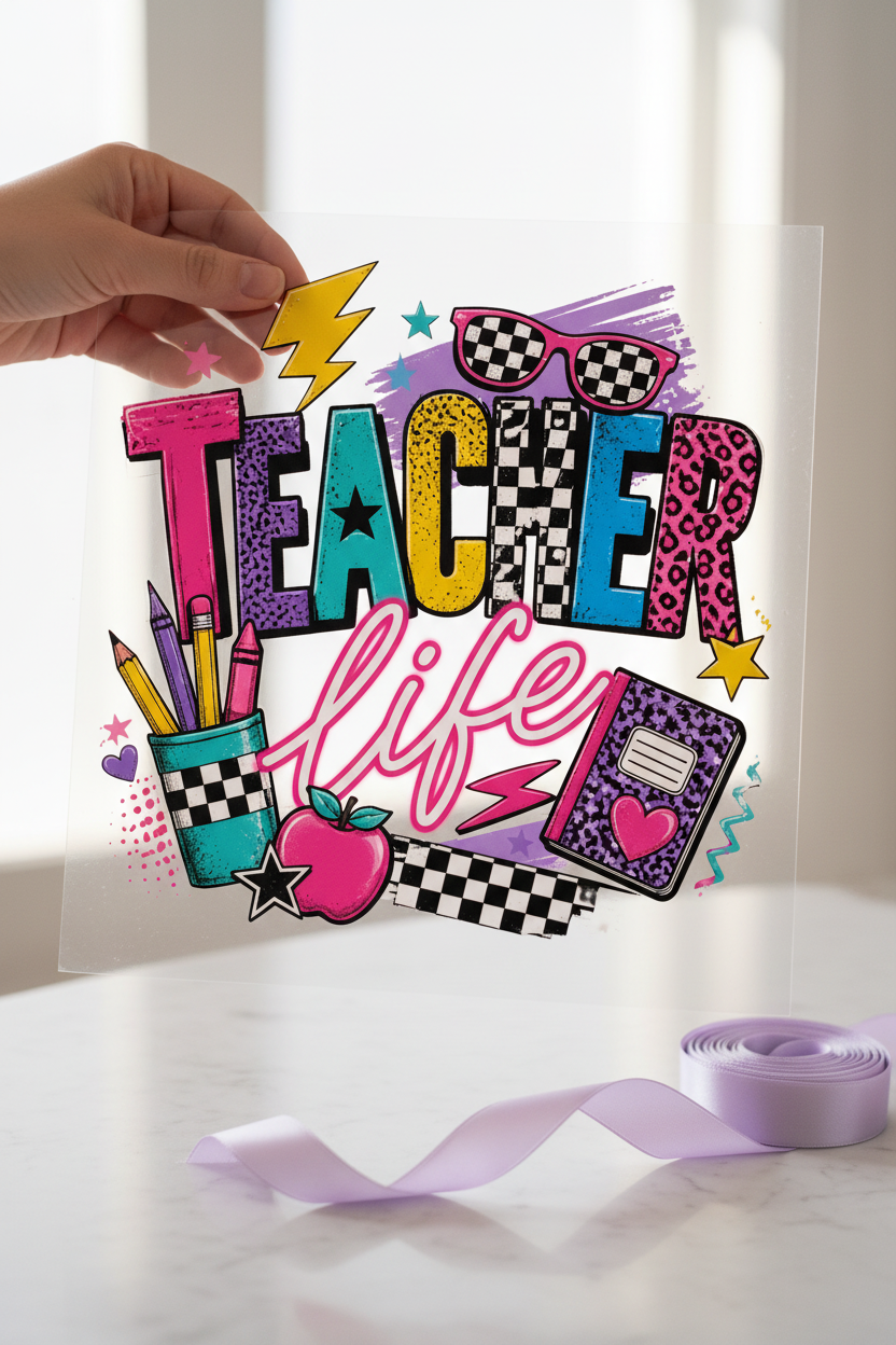 Teacher Life 12x12 ready-to-press DTF heat transfer