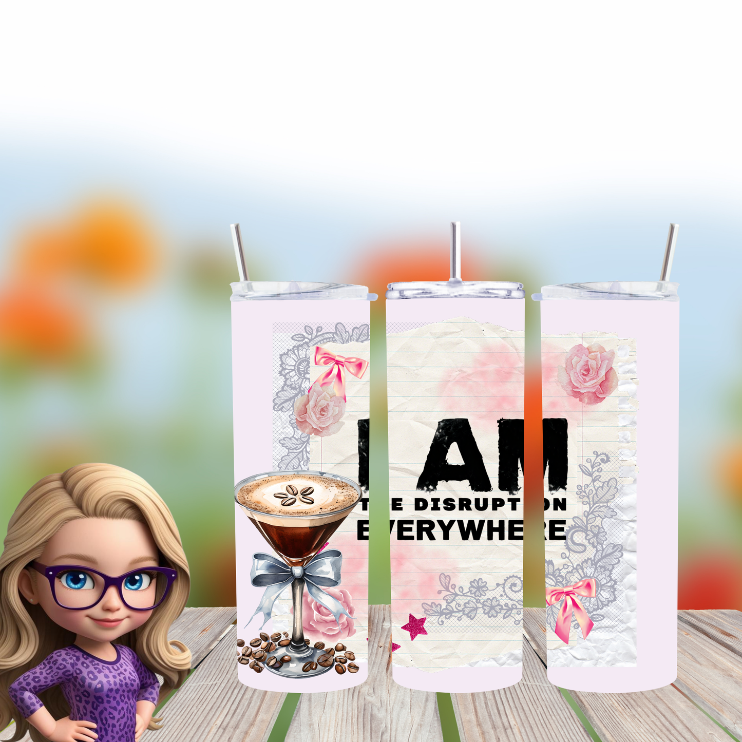 Bold & Chic: "I Am The Disruption Everywhere" 20 oz Tumbler - Make a Statement!