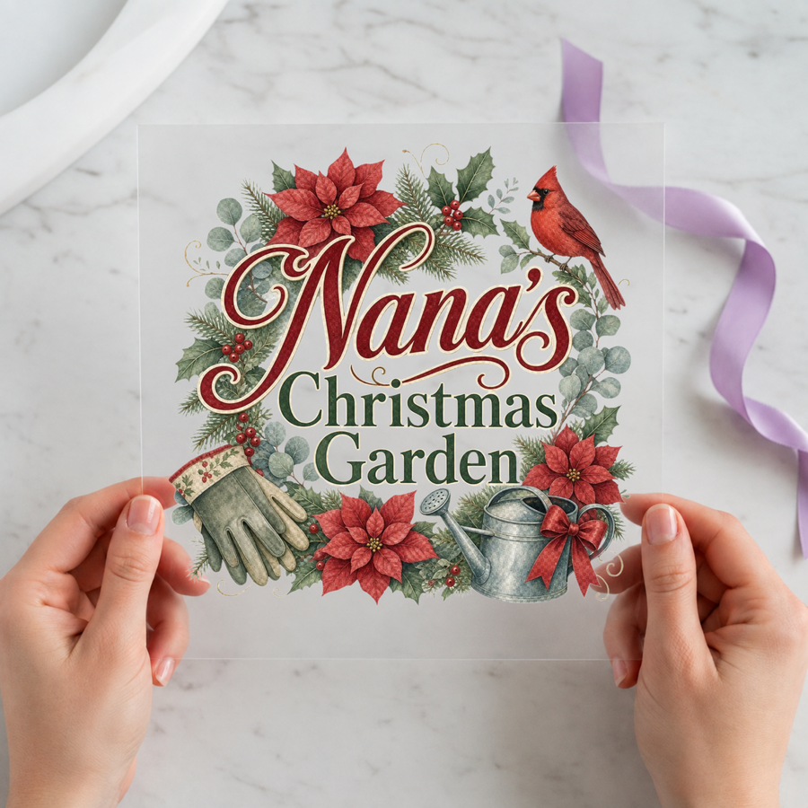 Nana's Christmas Garden Christmas DTF transfer design