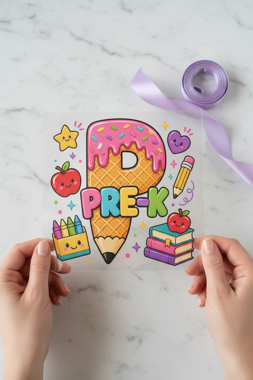 Pre-K 12x12 ready-to-press DTF heat transfer
