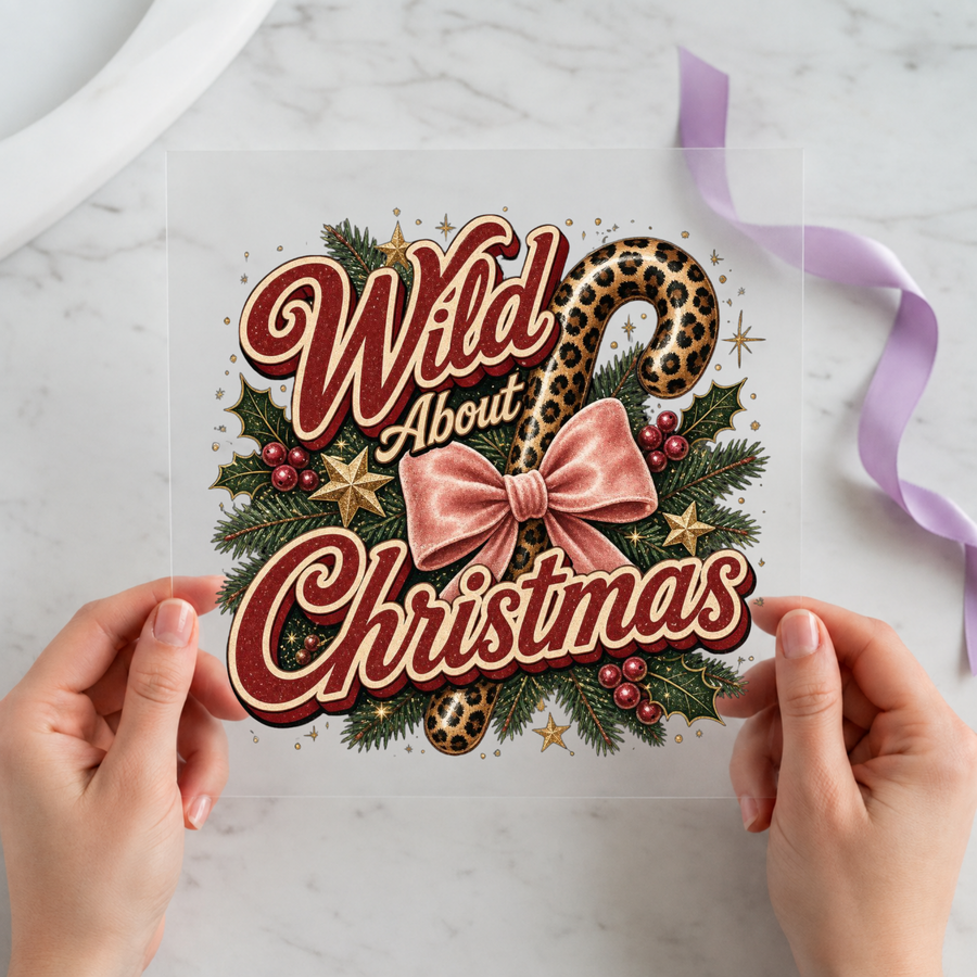 Wild About Christmas Christmas DTF transfer design
