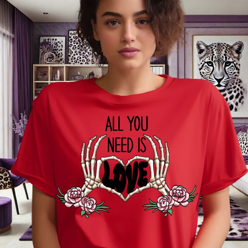 All You Need is Love - Red Unisex T-Shirt (S - 5XL) - Valentine's Day Collection - Marie Gems