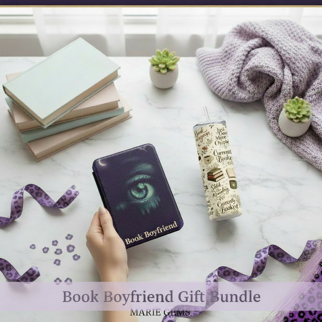 Book Boyfriend Kindle case and book lover tumbler gift bundle