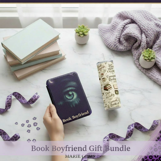 Book Boyfriend Kindle case and book lover tumbler gift bundle