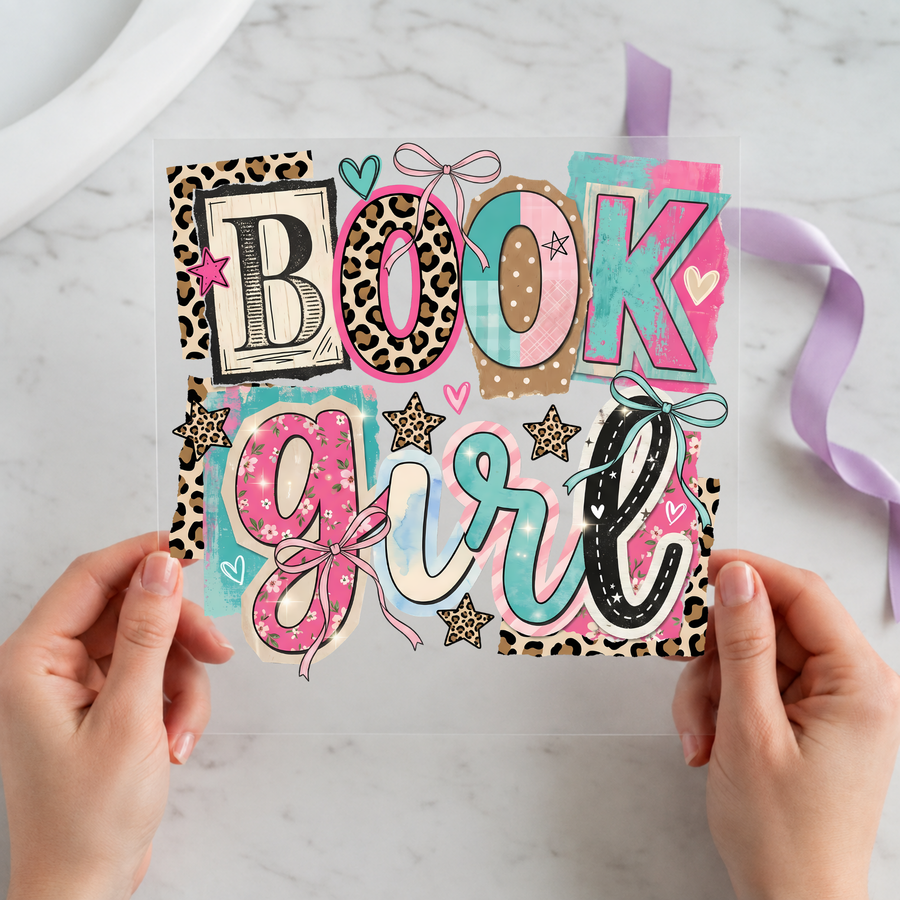 Book Girl Handmade individual product photo included in the Book Lover Volume 1 five-pack DTF transfer bundle