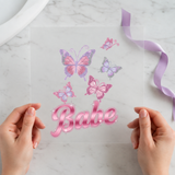 Butterfly Babe Handmade individual product photo included in the Funny Cat Volume 2 five-pack DTF transfer bundle
