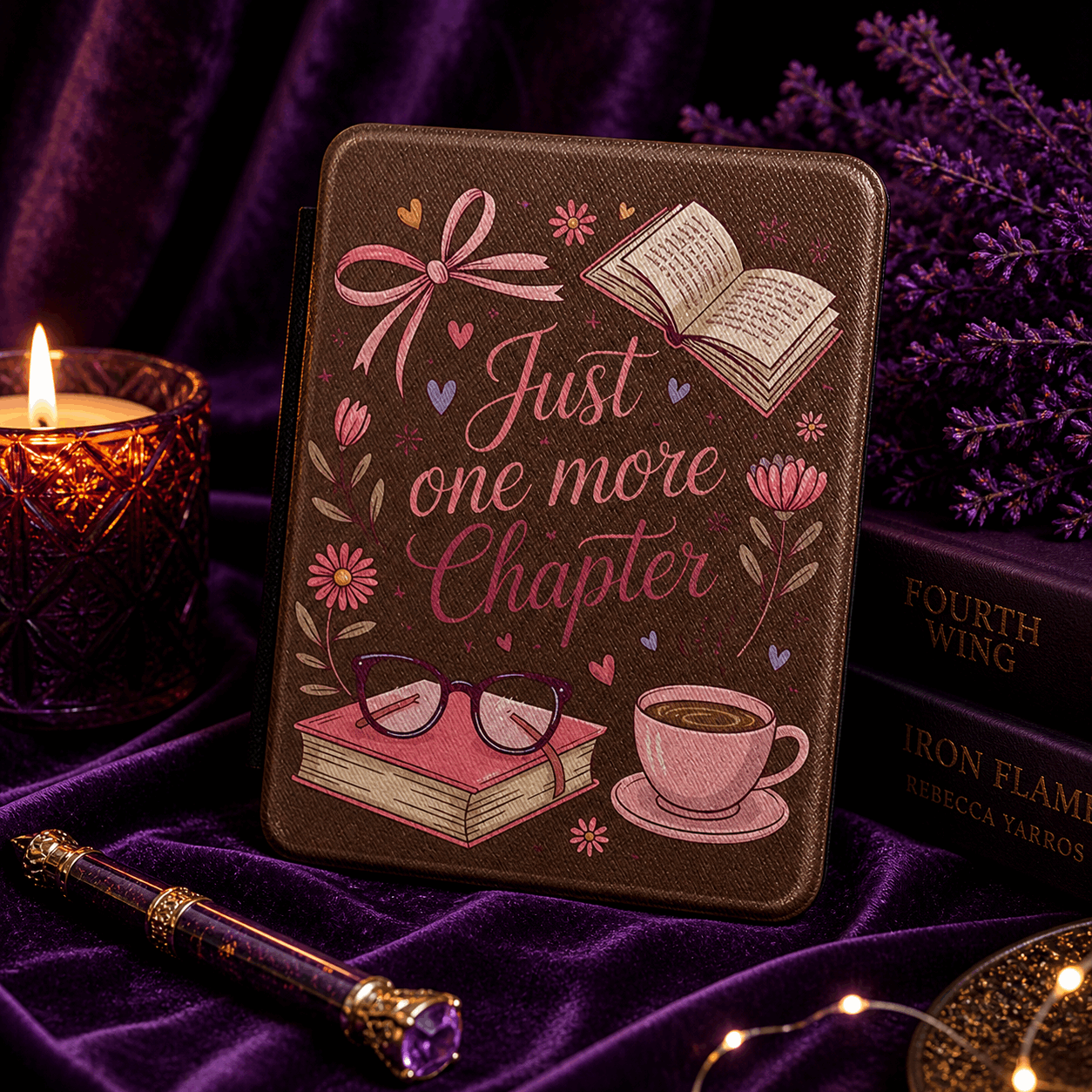 Just One More Chapter Kindle Case | Book Lover Reader Cover
