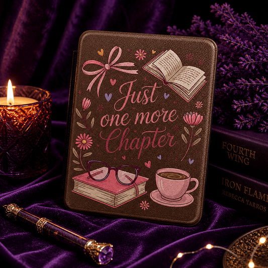 Just One More Chapter Kindle Case | Book Lover Reader Cover