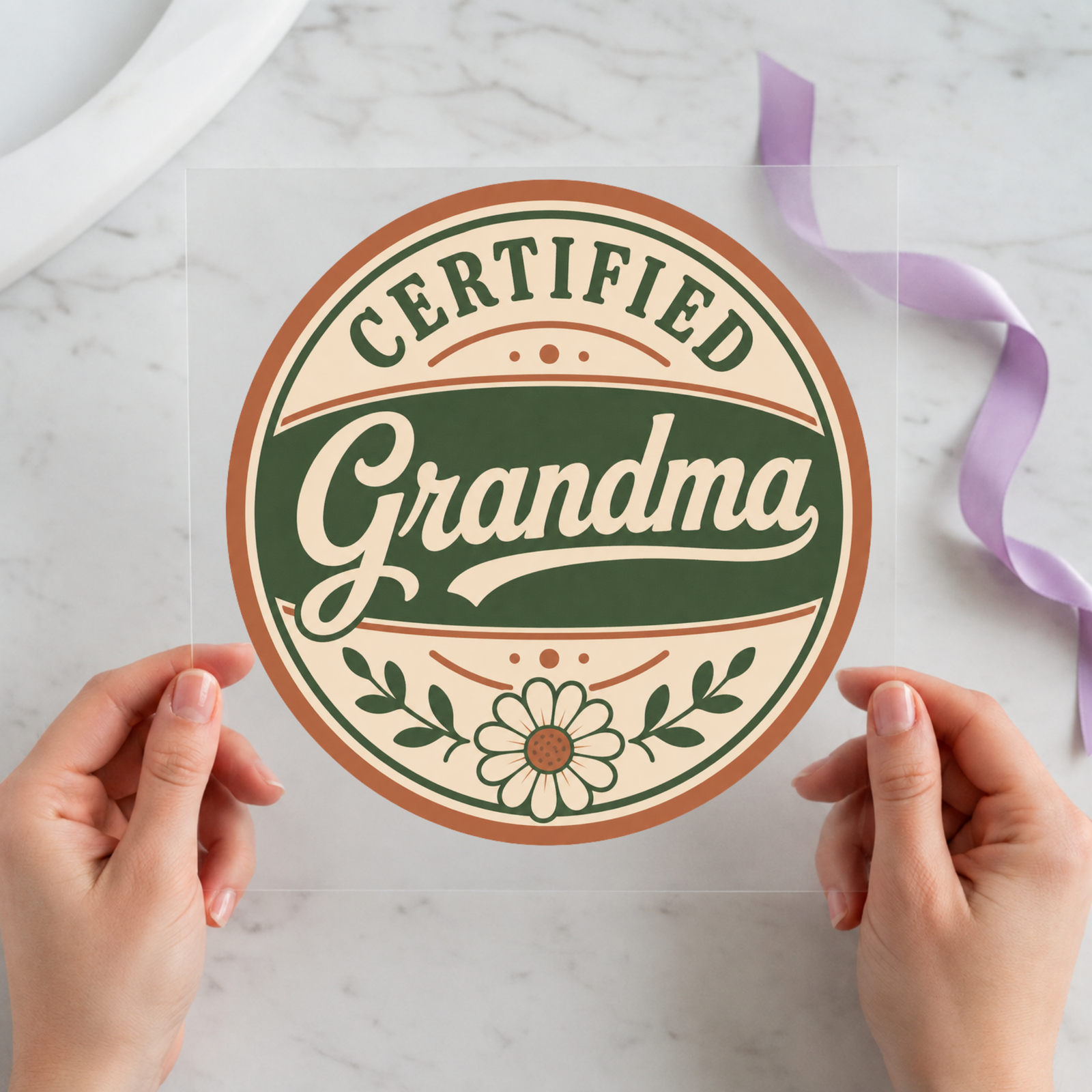 Certified Grandma DTF transfer mockup