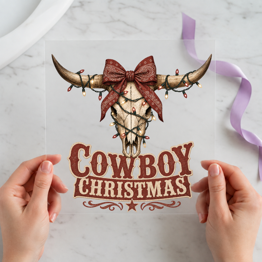 Cowboy Christmas Christmas DTF transfer design