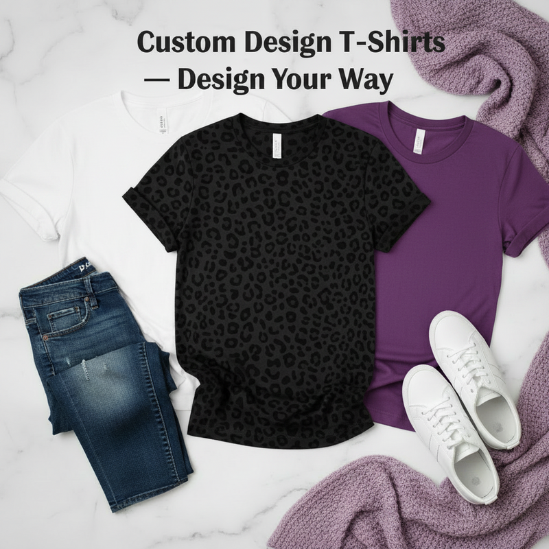 Custom T-Shirt Design | Personalized Graphic Tee for Women | Made to Order Shirt with unique, trendy styles and bold inspirational messages.