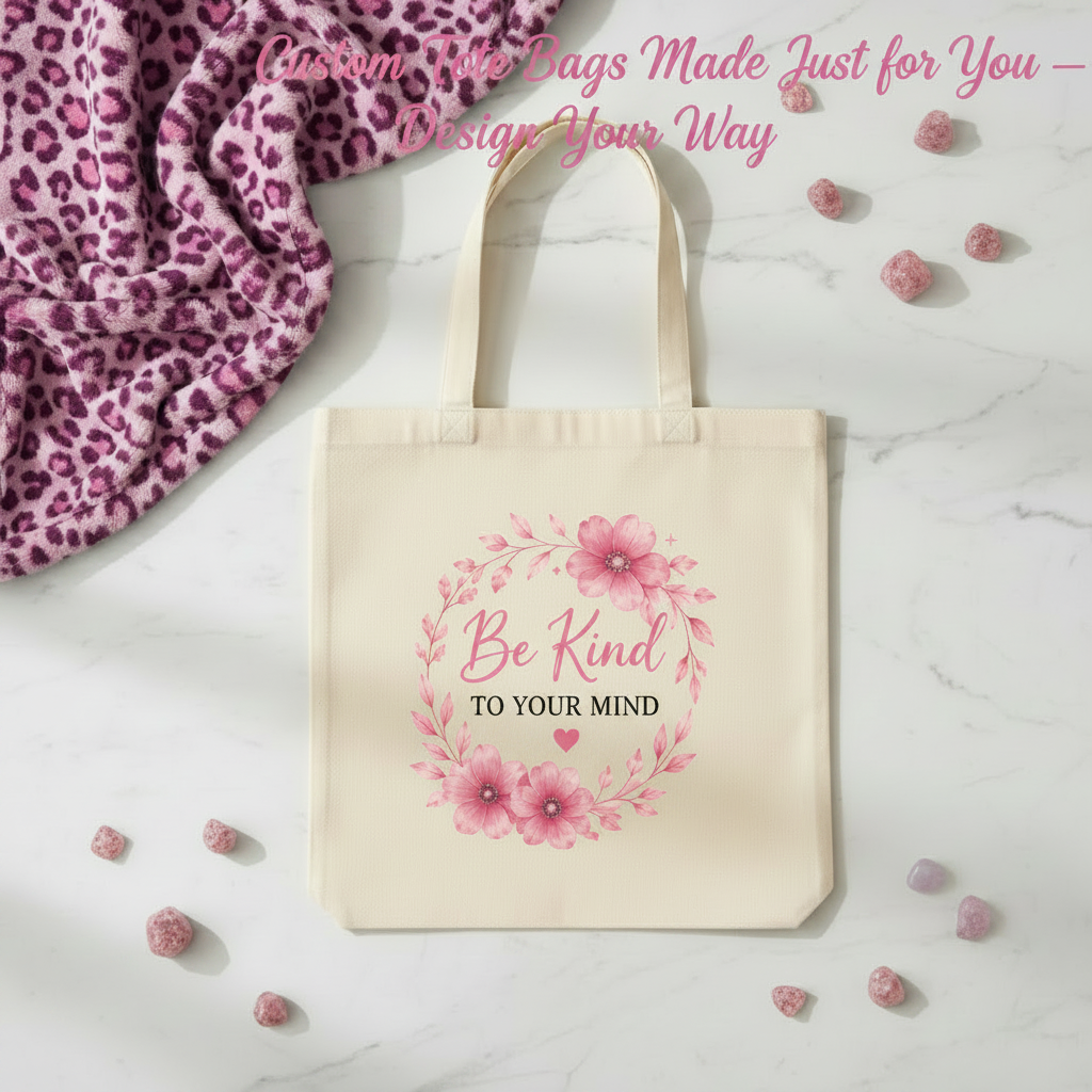 Custom Handmade Gift-Ready 15x16 Cotton Canvas Tote Bag showing high-quality personalization, product image 2