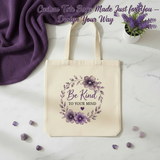 Custom Handmade Gift-Ready 15x16 Cotton Canvas Tote Bag showing high-quality personalization, product image 3