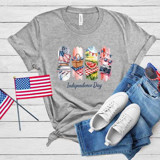 Celebrate Freedom T-Shirt: Patriotic 4th of July American Flag Graphic Tee for Women, Men, and Teens
