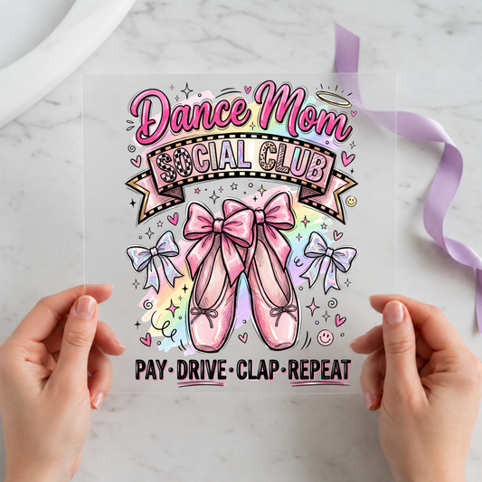 Dance Mom Pay Drive Clap Repeat individual product photo included in the Sports & Game Day Volume 2 five-pack DTF transfer bundle