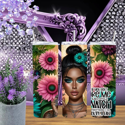 Sassy Sunflower 20oz Tumbler Handmade Stainless Steel Cup Youre a Fan Gift for Her Floral Aesthetic Drinkware by Marie Gems