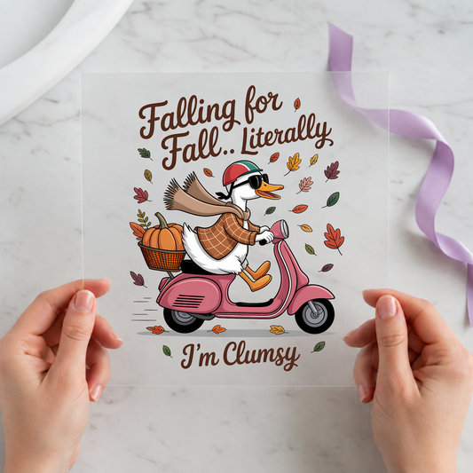 Falling for Fall Literally I'm individual product photo included in the Fall & Pumpkin Volume 2 five-pack DTF transfer bundle