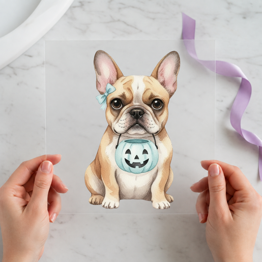 French Bulldog Halloween Dog individual product photo included in the Halloween Pet Volume 2 five-pack DTF transfer bundle