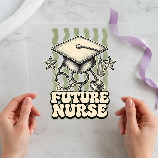 Future Nurse Graduation individual product photo included in the Nurse Life five-pack DTF transfer bundle