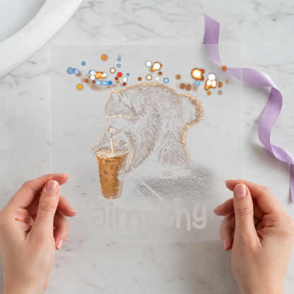 Good Morning Bear Coffee individual product photo included in the Coffee Lover Curated Mix 6 five-pack DTF transfer bundle