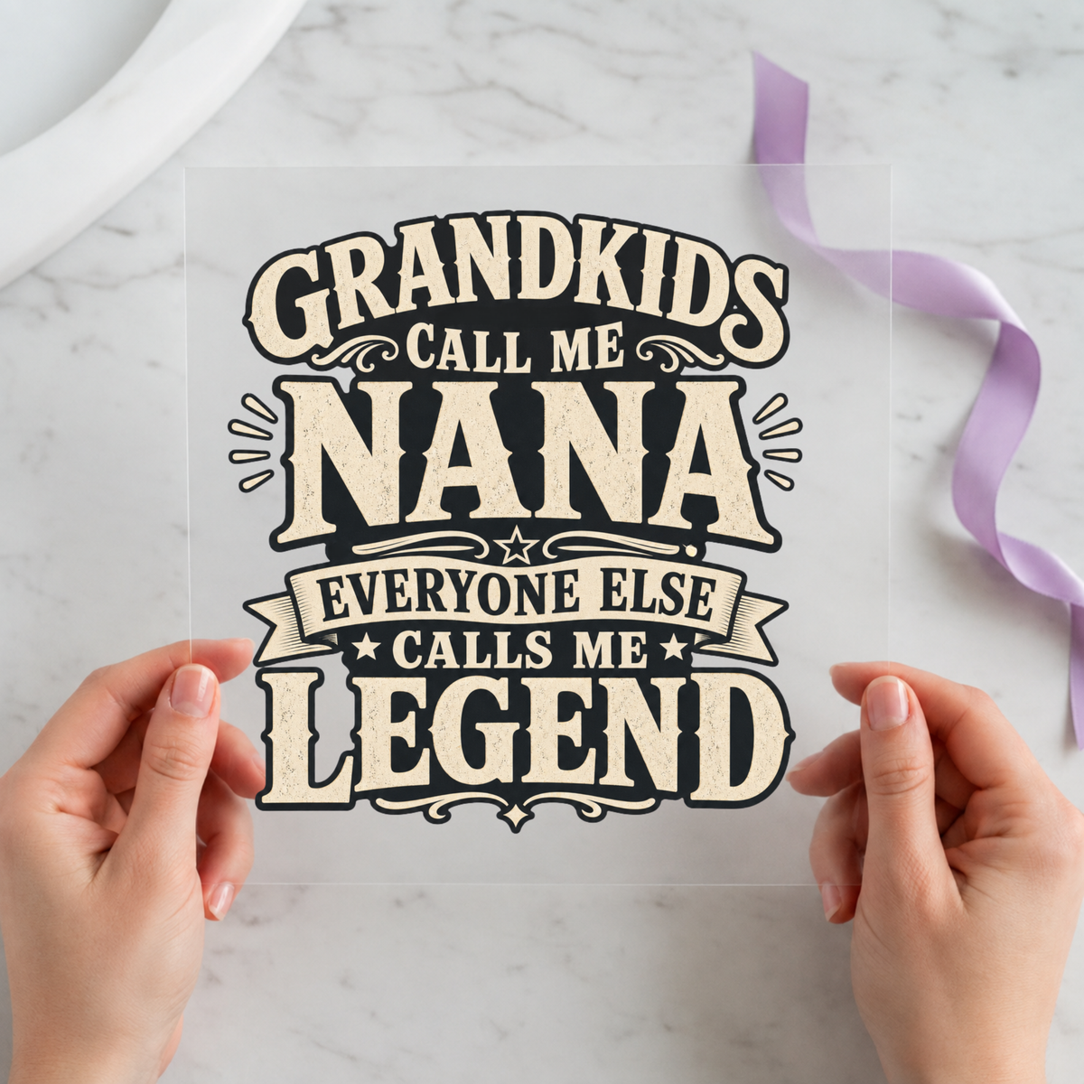 Grandkids Call Me Nana DTF transfer mockup