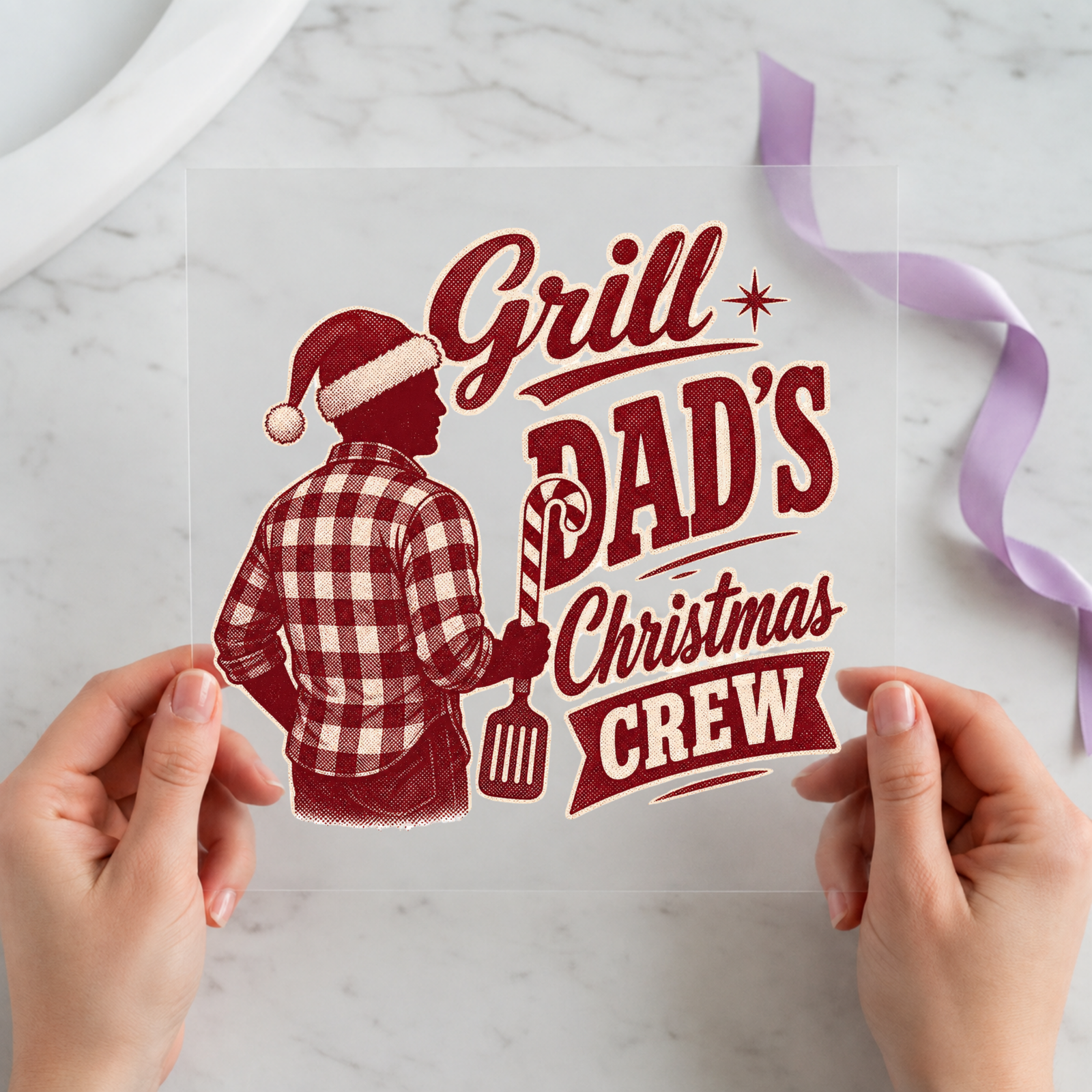 Grill Dad's Christmas Crew Christmas DTF transfer design